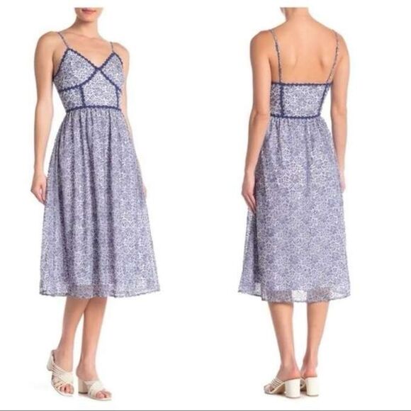 NSR Lace Midi Corset Spaghetti Strap Dress - Picture 1 of 10